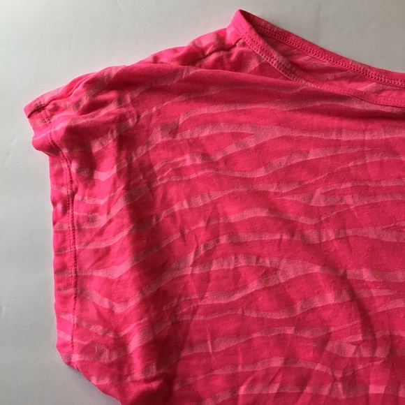 VICTORIAS SECRET TEE SHOP PINK BURNOUT CROP TOP SMALL - Picture 9 of 9